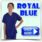 Royal Blue Kids Nurse Scrubs